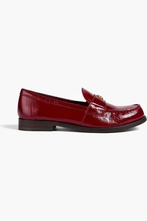 Tory Burch Embellished patent-leather loafers - Red - US 5