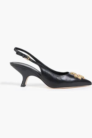 Tory Burch Eleanor embellished leather slingback pumps - - US 7