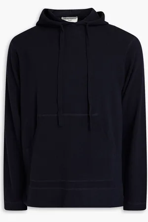 OFFICINE GENERALE Ollie wool and cashmere-blend hoodie - Blue - M