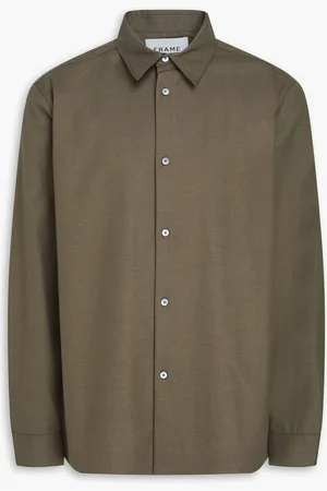 Frame Canvas shirt - Green - L