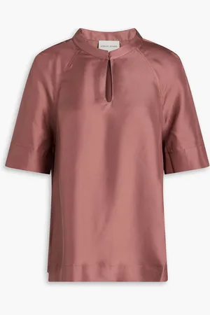 Loulou Studio Zeus silk-twill top - Pink - S