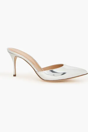 Sergio Rossi Mirrored-leather mules - Metallic - EU 37