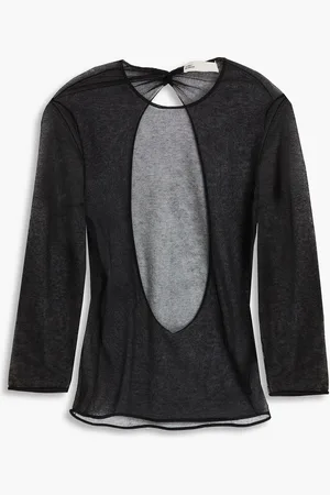 Tory Burch Open-back cotton-blend top - - S