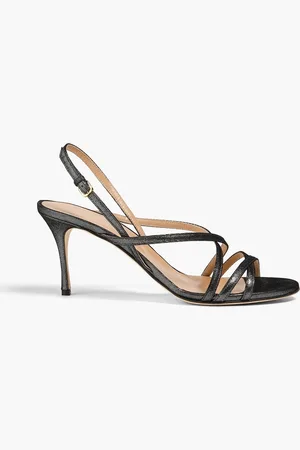 Sergio Rossi Metallic suede sandals - Metallic - EU 39.5