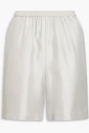 Loulou Studio Zinia silk-twill shorts - Gray - XS