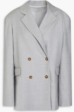 Loulou Studio Donau double-breasted wool-twill blazer - Gray - M