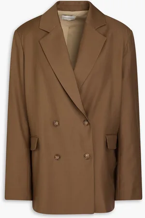 Loulou Studio Donau double-breasted wool-twill blazer - Brown - XL