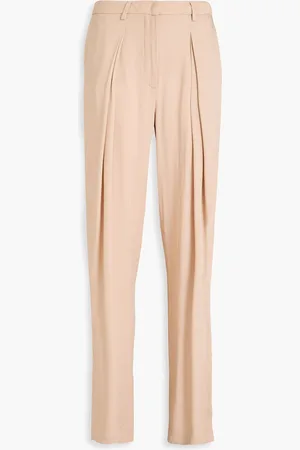 Fabiana Filippi Pleated crepe tapered pants - Pink - IT 42