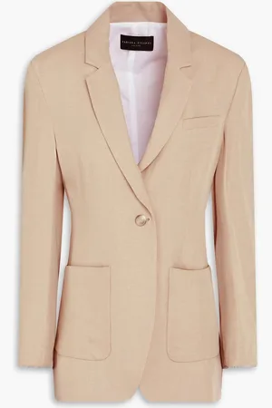 Fabiana Filippi Bead-embellished twill blazer - Neutral - IT 42