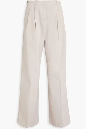 Fabiana Filippi Cotton-blend wide-leg pants - Gray - IT 46