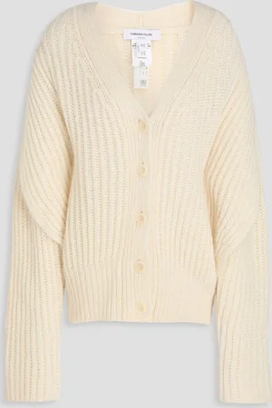Fabiana Filippi Layered ribbed-knit cardigan - White - IT 40