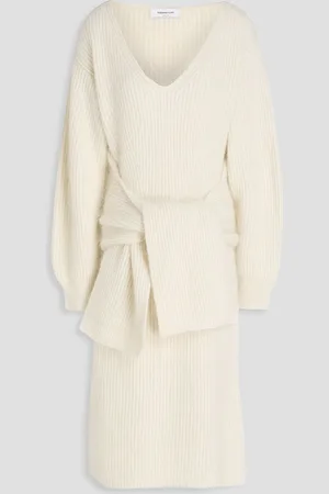 Fabiana Filippi Ribbed wool-blend midi dress - White - IT 36