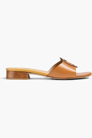Tory Burch Bombe leather mules - Brown - US 6