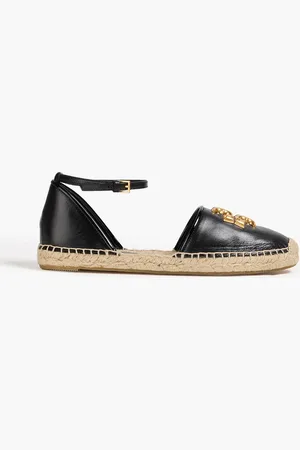Tory Burch Eleanor embellished leather espadrilles - - US 6