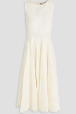 Tory Burch Crocheted linen midi dress - White - US 4