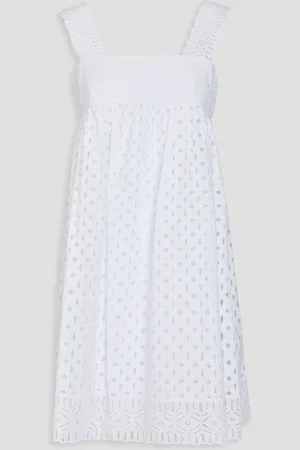 Tory Burch Broderie anglaise cotton mini dress - - US 4