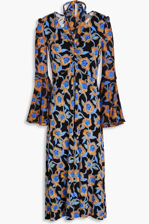 Diane von Furstenberg Shauna floral-print jersey midi dress - - XS