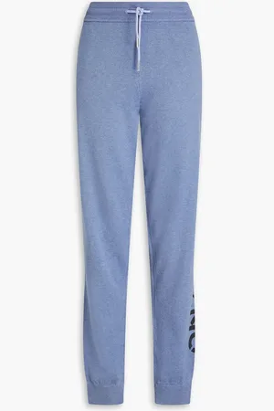 Kenzo Printed wool and cotton-blend track pants - Blue - M