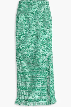 Diane von Furstenberg Emmie ribbed cotton midi skirt - - S