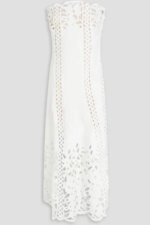 Oscar de la Renta Strapless guipure lace maxi dress - - US 6