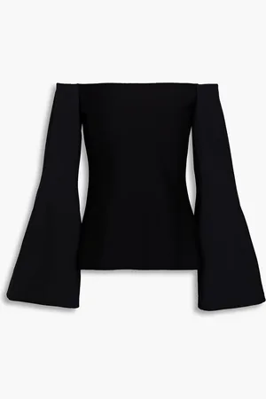 GABRIELA HEARST Maki off-the-shoulder wool and silk-blend top - - IT 42