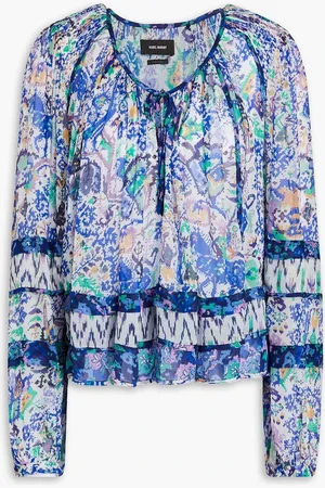 Isabel Marant Vozina printed crepon blouse - - FR 34