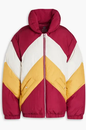 Isabel Marant Bacelia color-block quilted padded shell jacket - Burgundy - FR 36