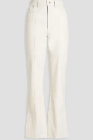 Wandler Asterlily leather straight-leg pants - White - M