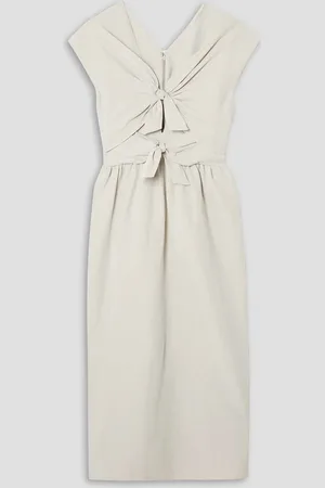 TOVE Bea woven midi dress - White - FR 36