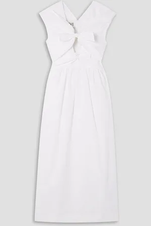 TOVE Nina knotted cutout cotton-poplin midi dress - - FR 42
