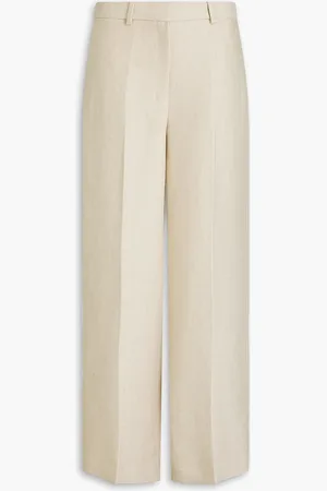THEORY Linen wide-leg pants - Neutral - US 2
