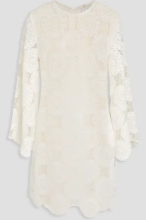 ZIMMERMANN Crocheted lace cotton mini dress - - 00