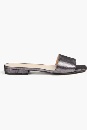 Sergio Rossi Metallic suede sandals - Metallic - EU 37