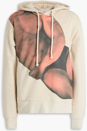 J.W.Anderson Printed French cotton-blend terry hoodie - White - S