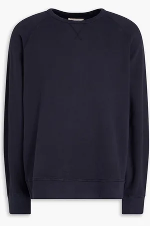 OFFICINE GENERALE Chris cotton-fleece sweatshirt - Blue - XXL