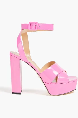 Sergio Rossi Patent-leather platform sandals - - EU 38
