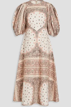 ZIMMERMANN Paisley-print linen midi dress - White - 1