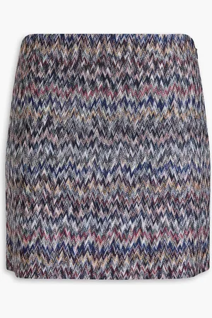 Missoni Metallic crochet-knit mini skirt - Blue - IT 38
