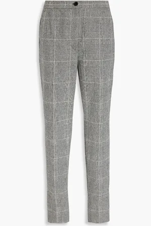 Dolce & Gabbana Prince of Wales checked wool-blend tapered pants - - IT 44