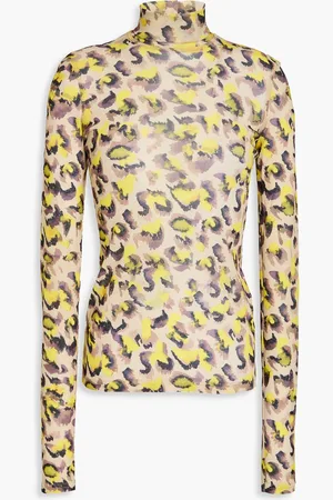 Nanushka Printed jersey turtleneck top - - S