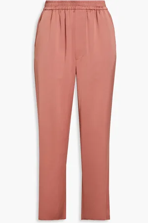 Nanushka Cropped satin straight-leg pants - Pink - S