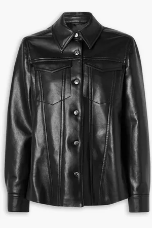 Nanushka Rocio leather and faux leather jacket - - XS