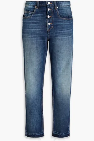 Marant Etoile Belden cropped high-rise straight-leg jeans - Blue - FR 36