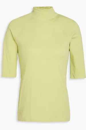 Nanushka Slub cotton-jersey turtleneck top - Green - S