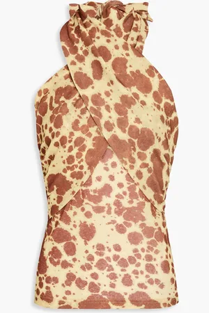 Nanushka Printed jersey halterneck top - - XXS