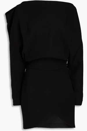 Khaite Juniper draped stretch-twill mini dress - - US 6