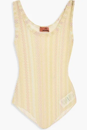 Missoni Checked mesh bodysuit - Green - IT 40