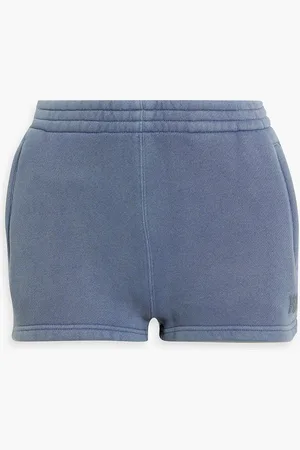 Alexander Wang Cotton-blend fleece shorts - Blue - XXS