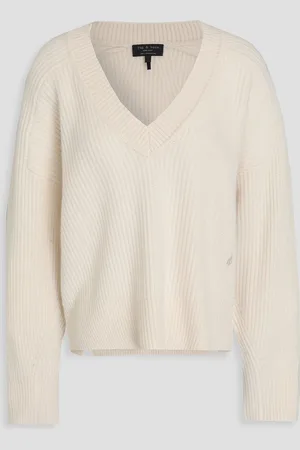 RAG&BONE Pierce ribbed cashmere sweater - White - S