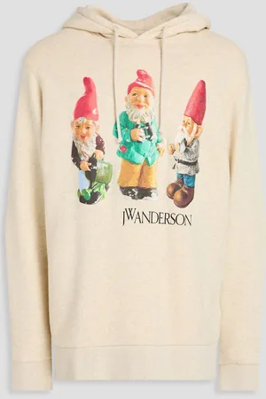 J.W.Anderson Printed French cotton-terry hoodie - White - S